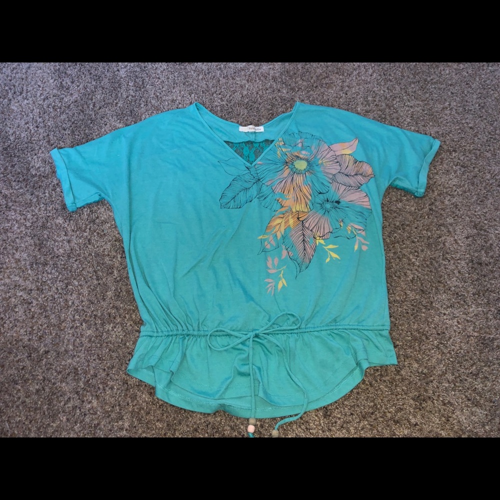 Turquoise blue shirt. XL
